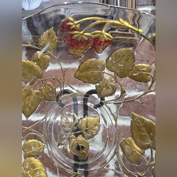 Antique Goofus Glass Plate - Picture 4 of 5